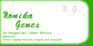 monika gemes business card